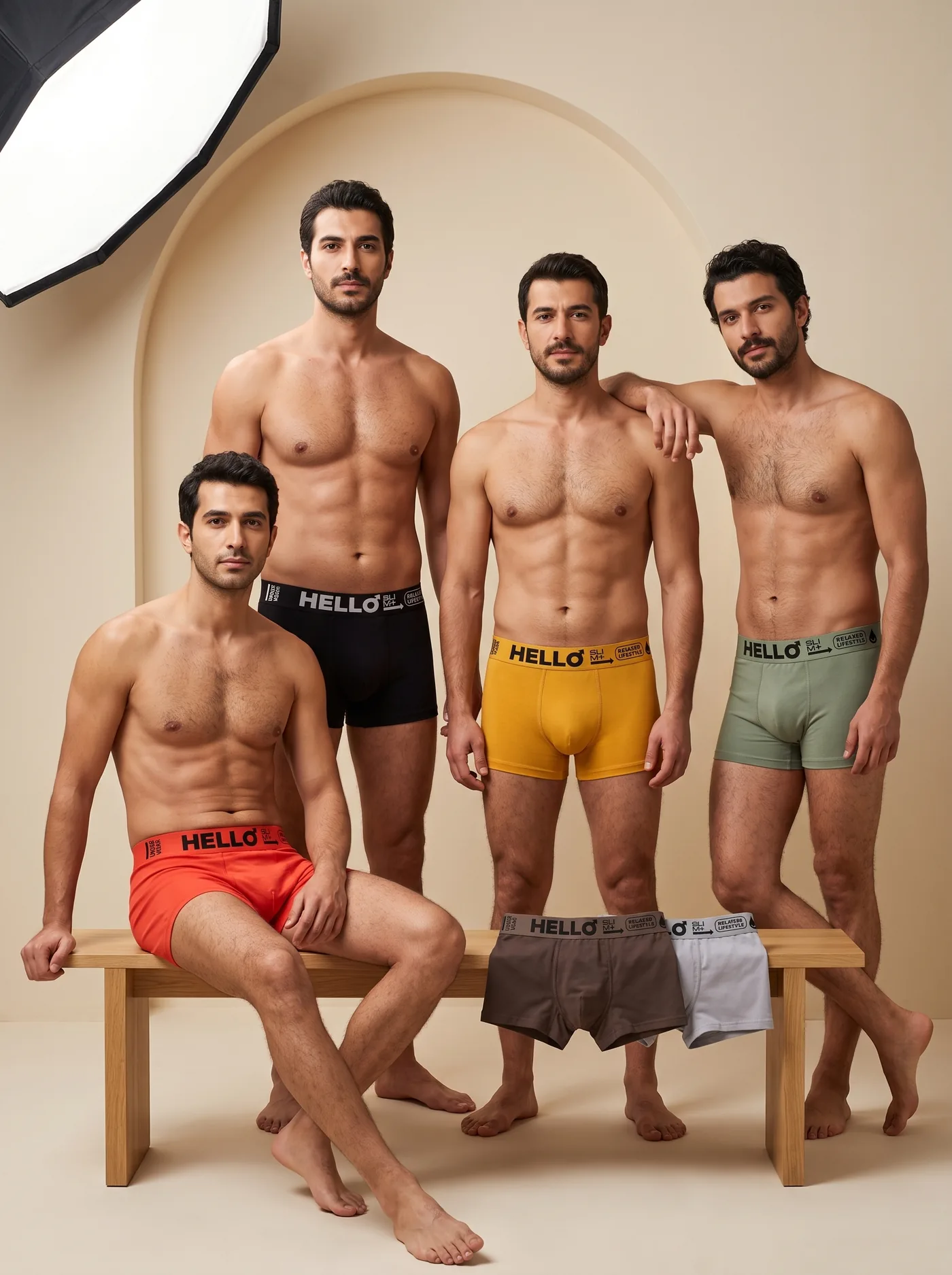 Hello Slim 6'lı premium erkek boxer koleksiyonu