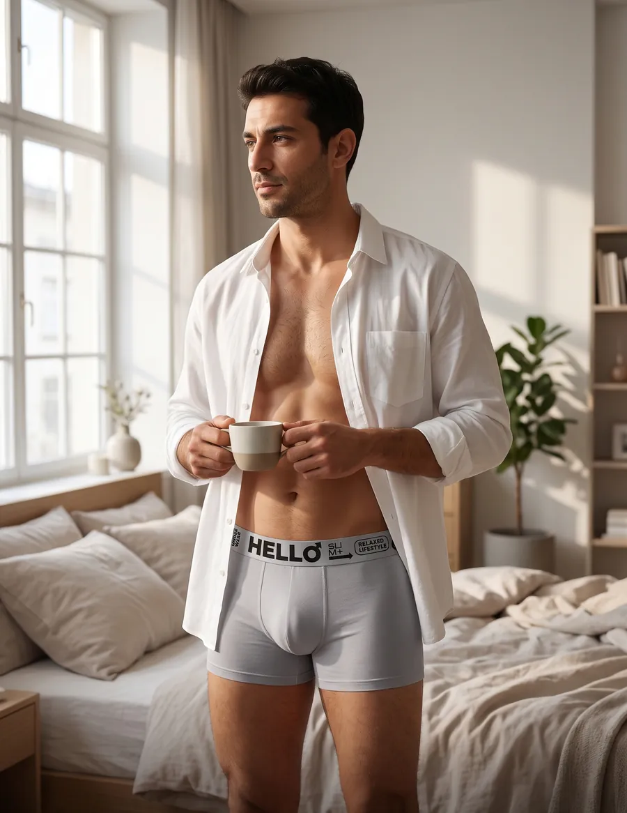 Hello Slim pamuklu erkek boxer