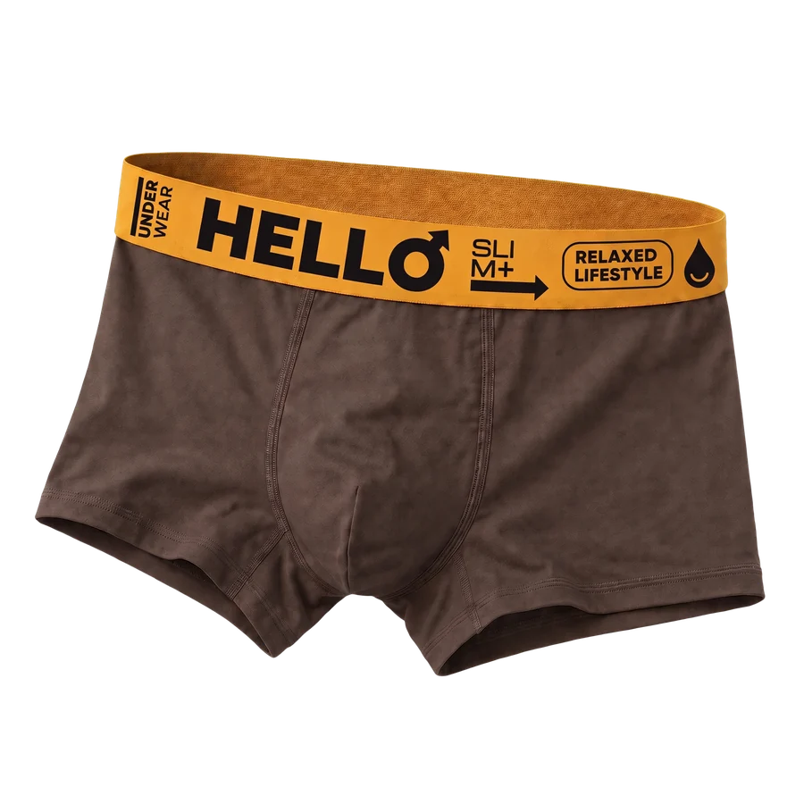 Hello Slim Füme Kahve pamuklu erkek boxer